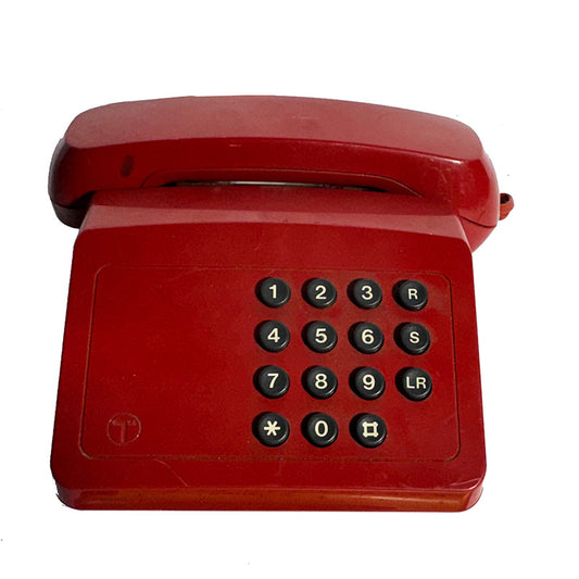 Red BT Tribune Push Button Telephone
