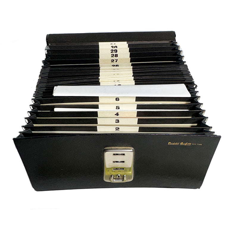 Black Leather Document Wallet