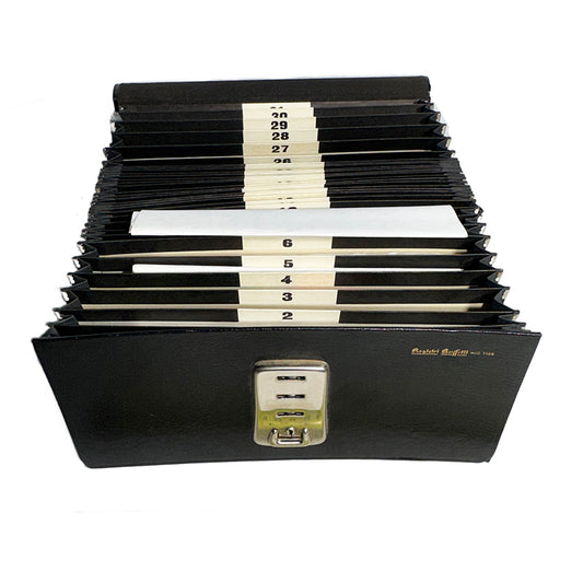 Black Leather Document Wallet