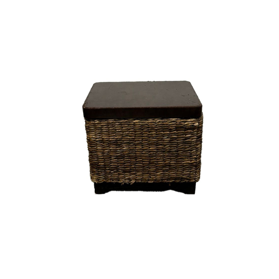 Wicker Linen Storage Seat
