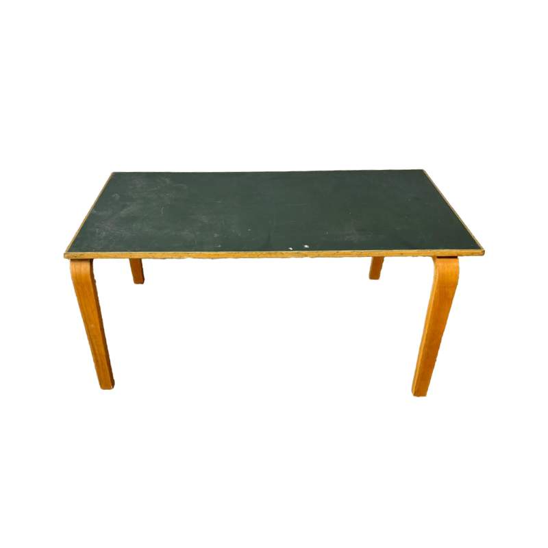 Artek Green and Wood Coffee Table
