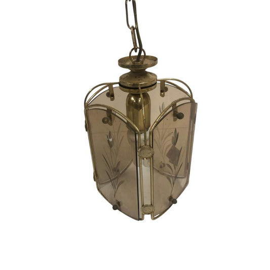 Yellow Glass Pendant Light