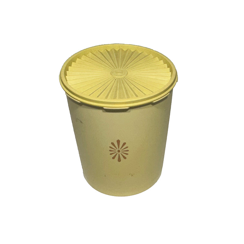 Tupperware Servalier Canister Cream with Sunburst Lid