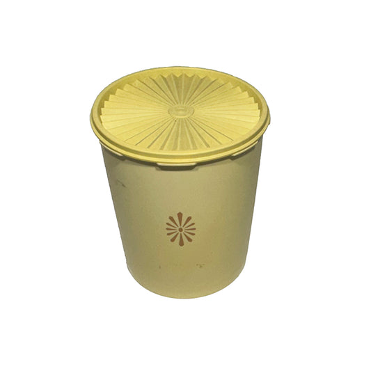Tupperware Servalier Canister Cream with Sunburst Lid