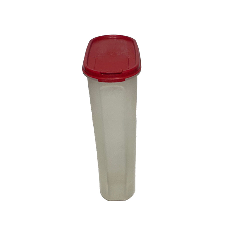 Tupperware Modular Mates Dry Goods Container in Cream with Red Flip Lid