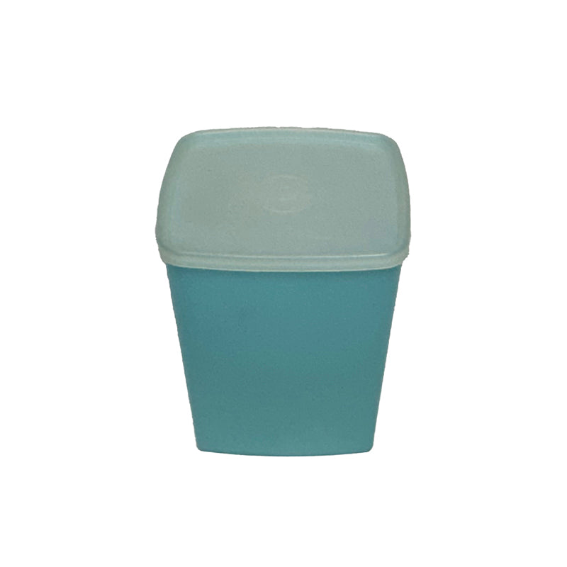 Teal Tupperware Wonderlier Style Square Container with Frosted Lid