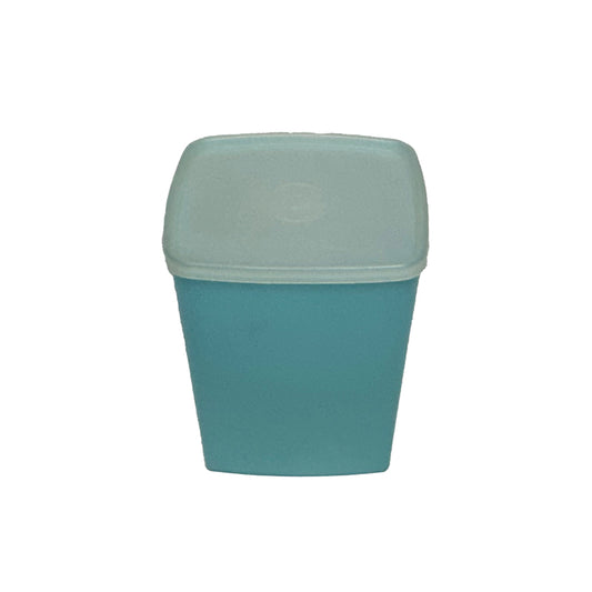 Teal Tupperware Wonderlier Style Square Container with Frosted Lid