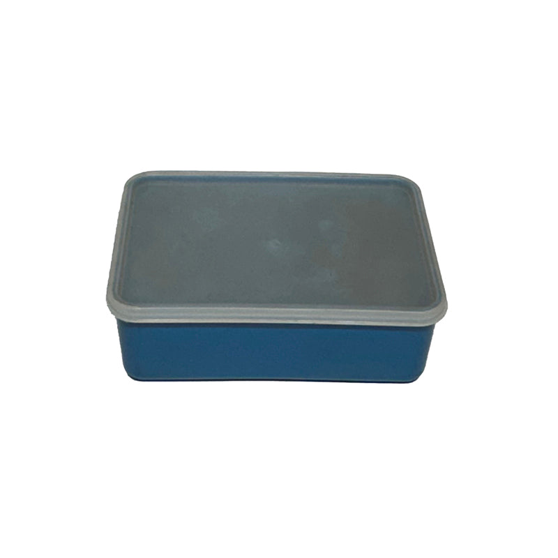 Navy Blue Tupperware Rectangular Storage Container with Clear Lid