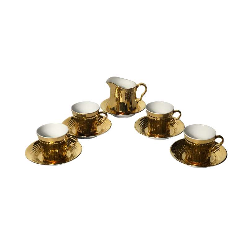 Royal Worcester Gold Lustre Fluted Tea/Coffee Set