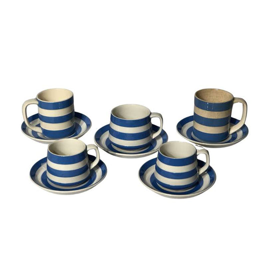 T.G. Green Cornishware Cups and Saucers