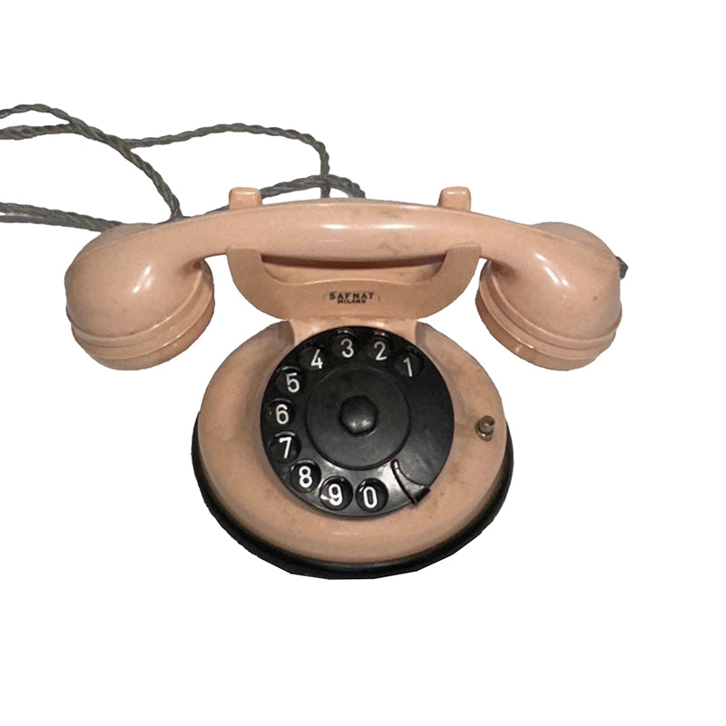 Safnat Milan Pink Rotary Telephone