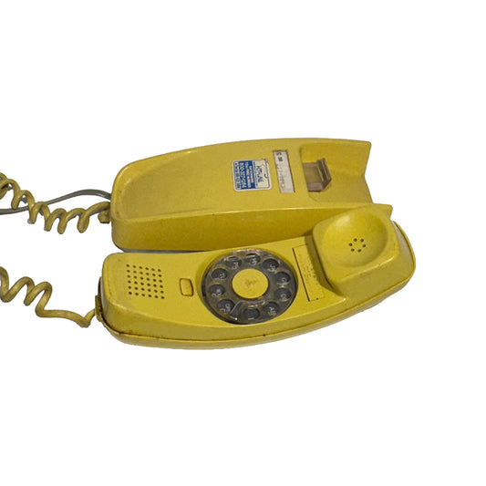 Yellow Western Electric Trimline Rotary Dial Telephone
