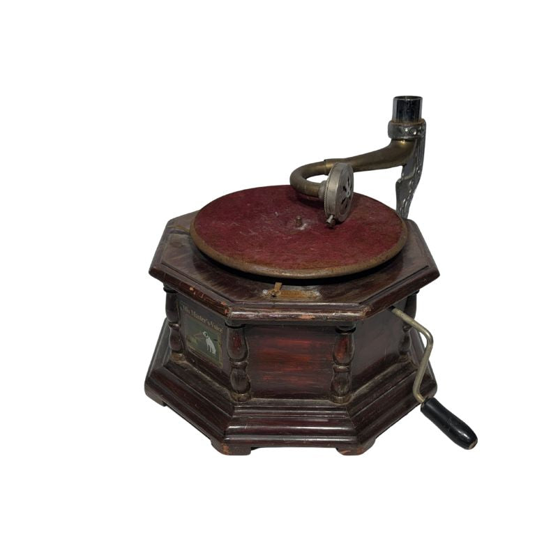 His Master's Voice Wind-Up Horn Gramophone