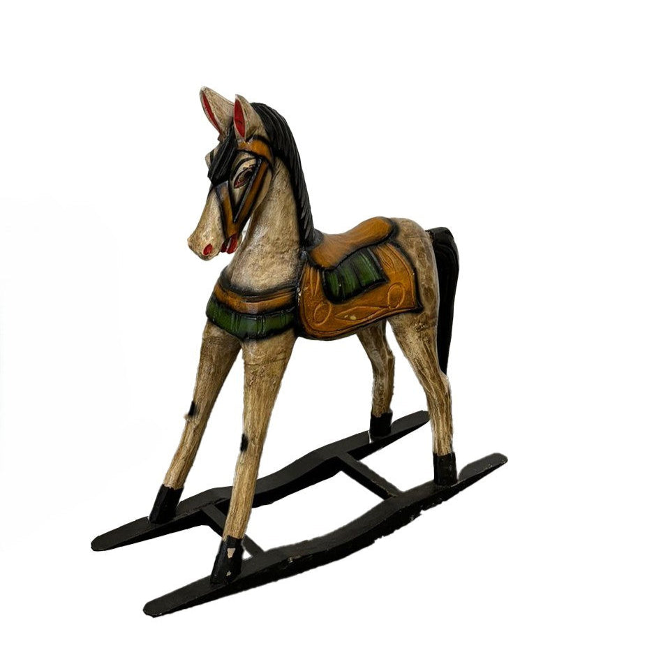 Hand Carved Rocking Horse - Multicoloured