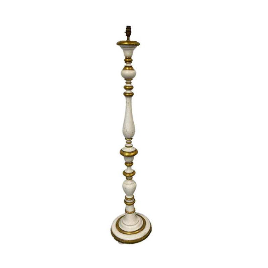 Gold-White Candlestick Floor Standing Lamp