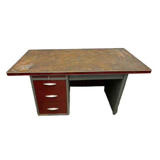 Mid Century Industrial Steel Tanker Desk