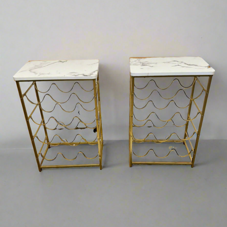 Gold Frame Wine Rack