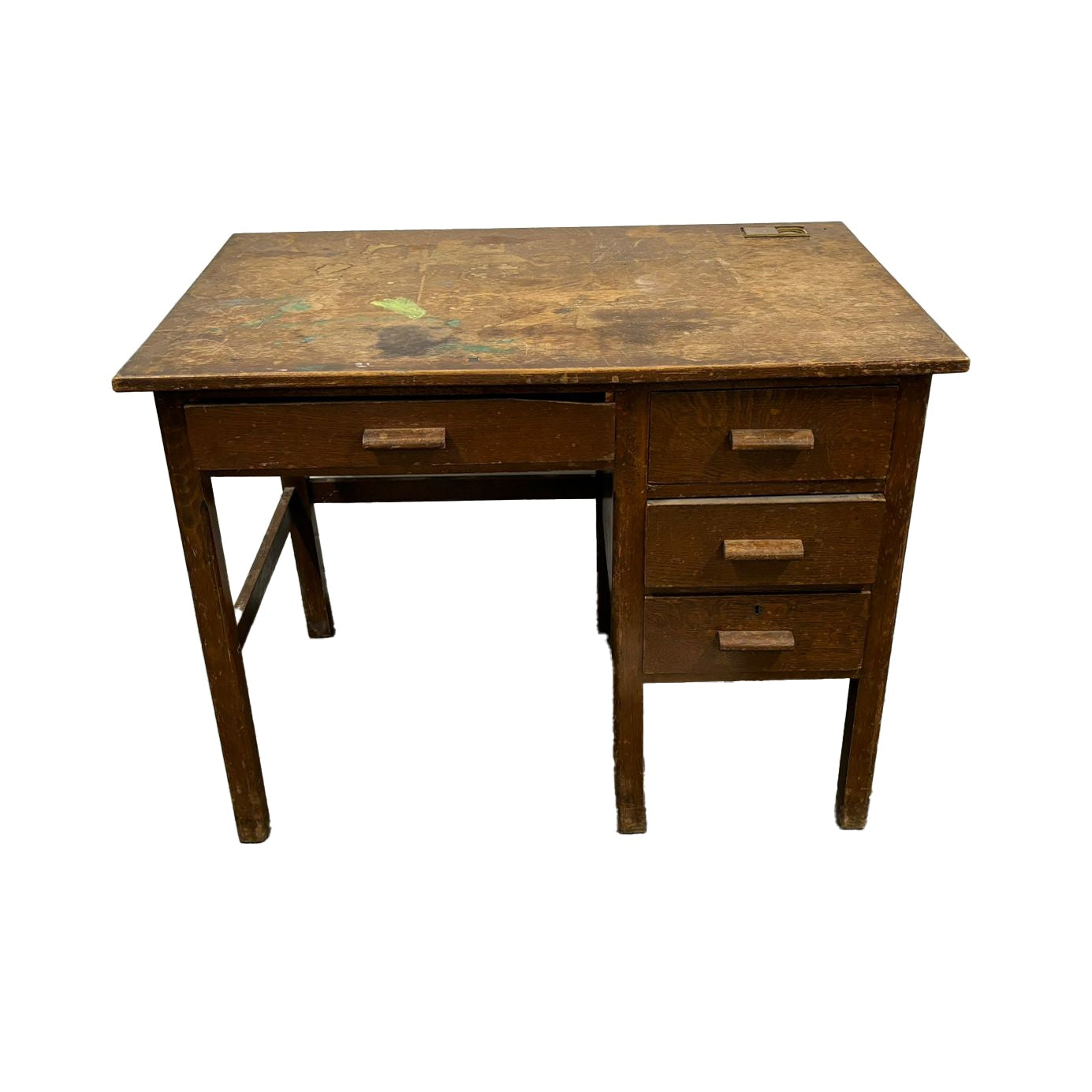 Wooden Office Desk with 4 Drawers