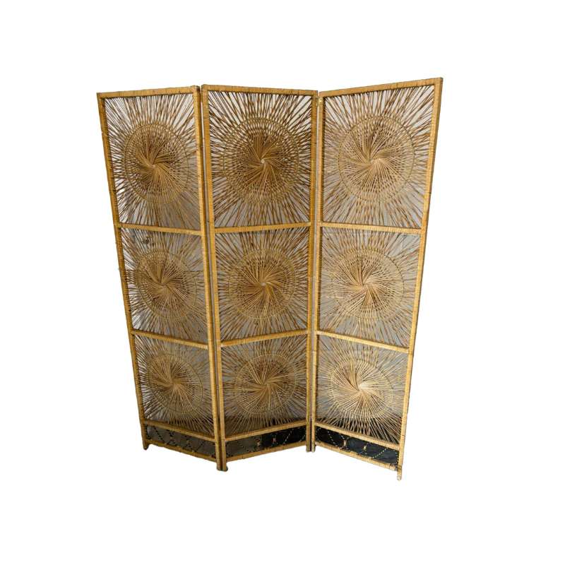 Rattan Room Divider Screen